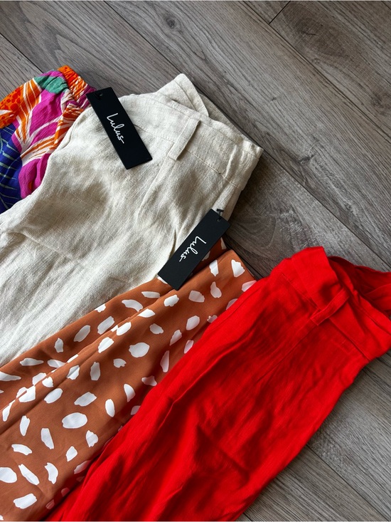 Lulus Dresses & Skirts - Lulu's Mixed Color Skirt Lot — Red, Cream, Brown, Multi
